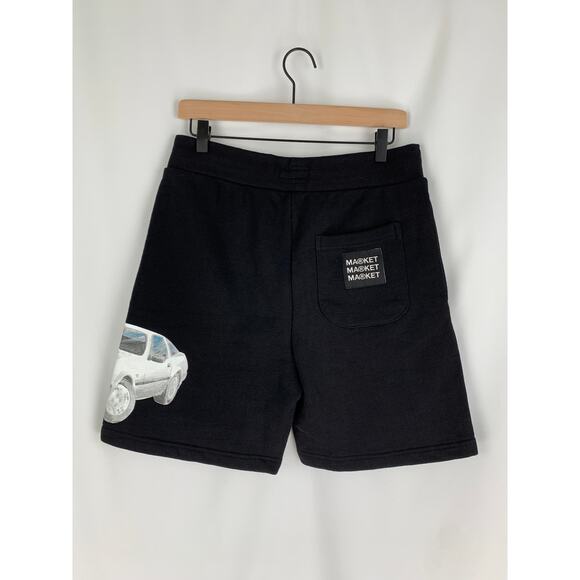 Market Exotic Mens Automobile Sweatshorts Size Medium Black New Car Streetwear - Picture 7 of 9
